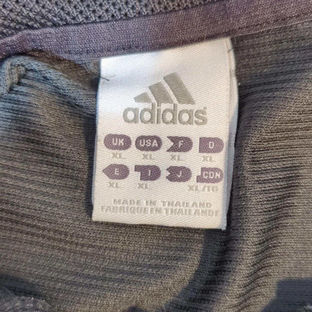Adidas climalite XL polo open collar black white 100% polyester rn # 883877